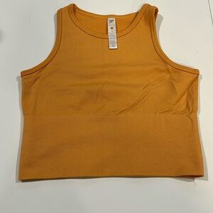 Fabletics - L/XL, yellow/orange high neckline athletic bra